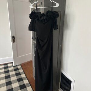 Xscape long black dress